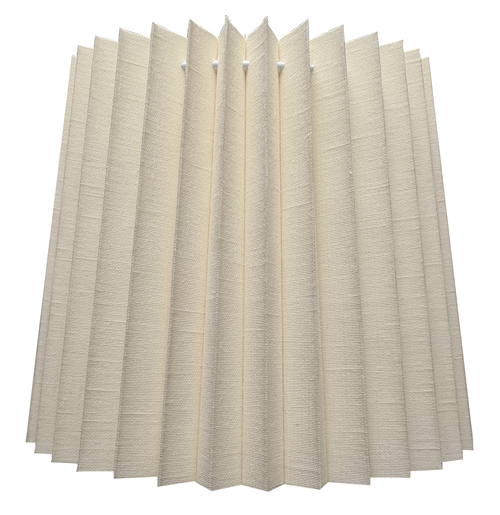 Plissé cylinder 22x23x28 L-E27 creme hør uden låg